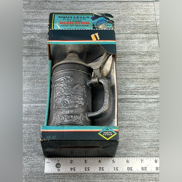 VTG Aqua Velva Ice Blue After Shave Beer Stein NIB NOS 6 Fl. Oz. J. B. Williams - Picture 13 of 16